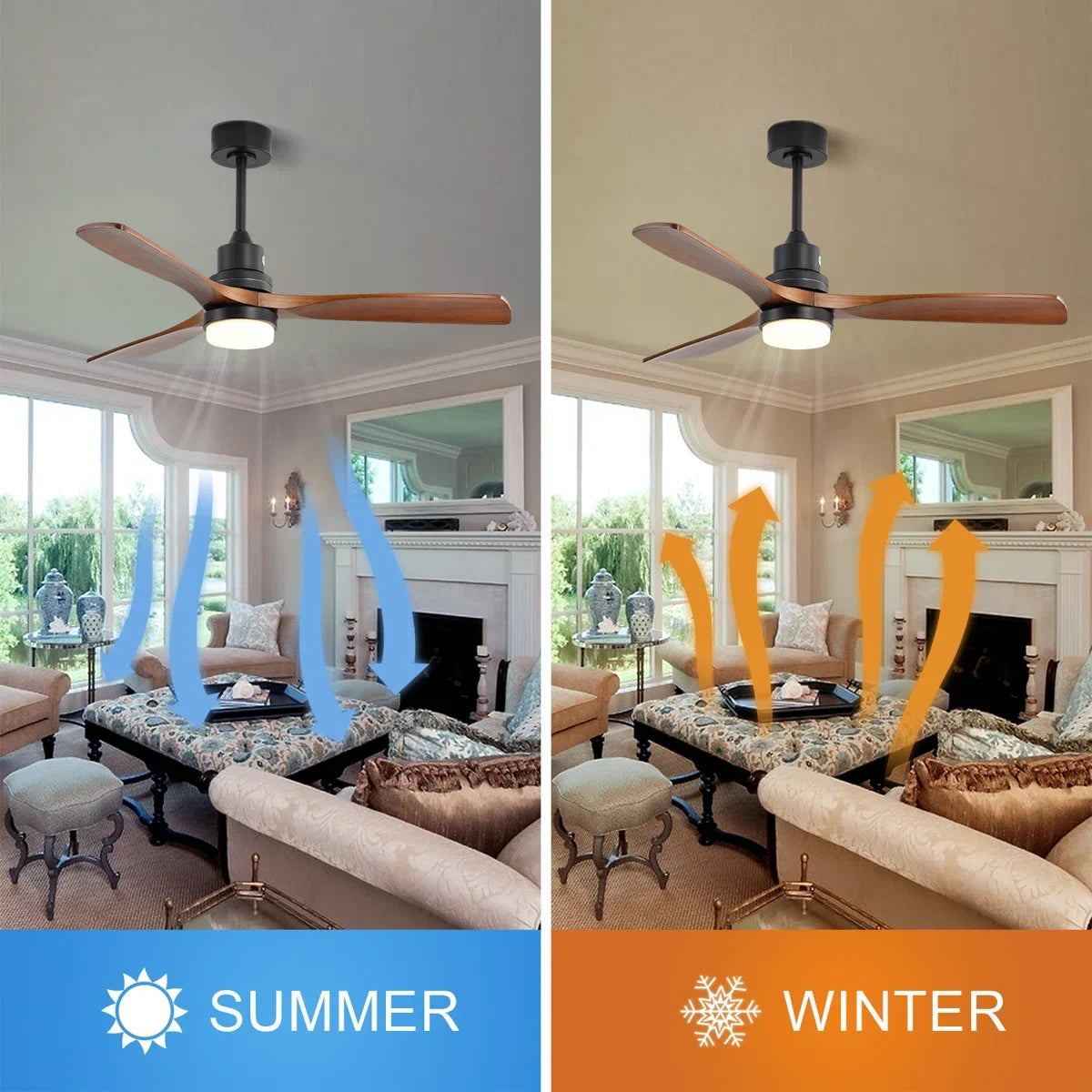 Nicola 52'' 3 - Blade Modern Ceiling Fan with Remote Control and Light Kit