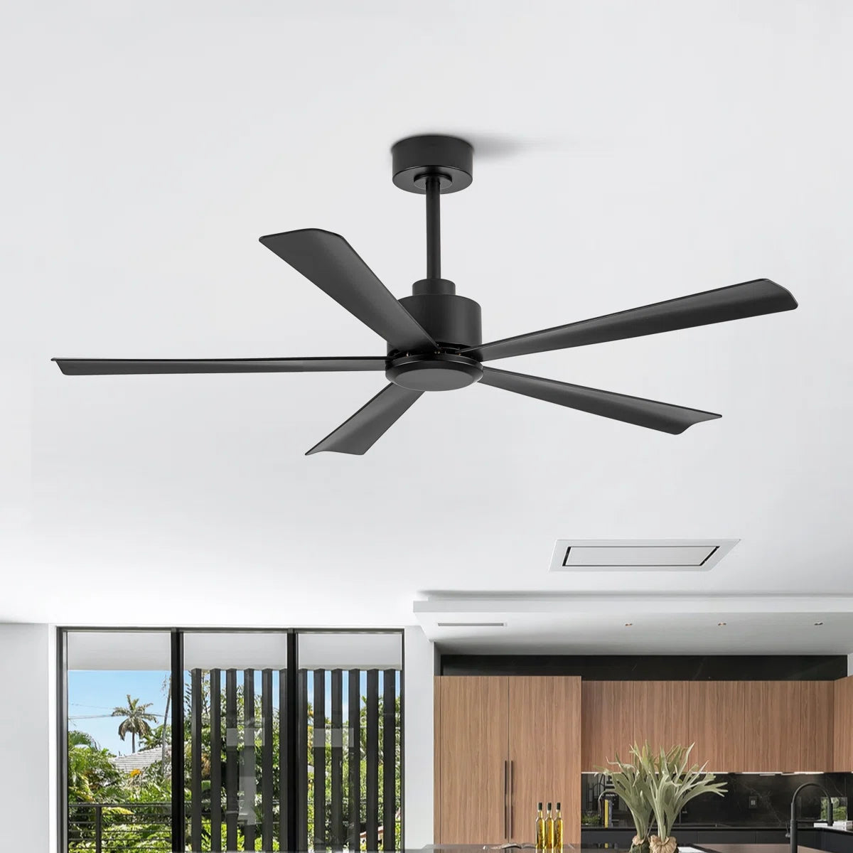 Ilze 52'' 5-Blade DC Motor Indoor/Covered Outdoor Lightless Ceiling Fan with Remote Control