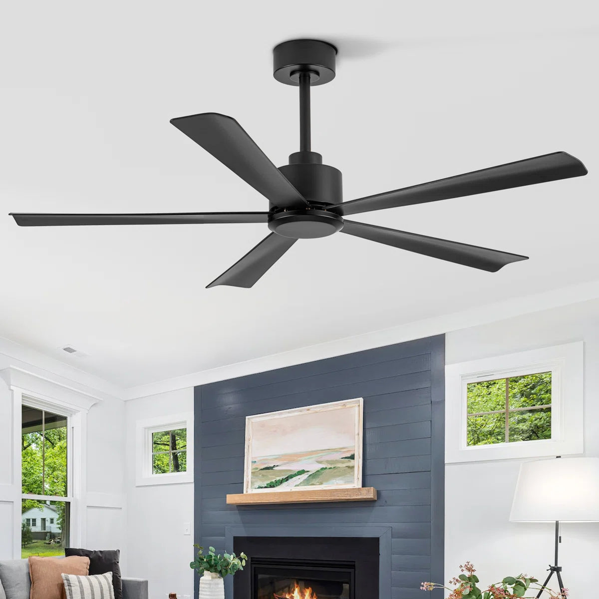 Ilze 52'' 5-Blade DC Motor Indoor/Covered Outdoor Lightless Ceiling Fan with Remote Control