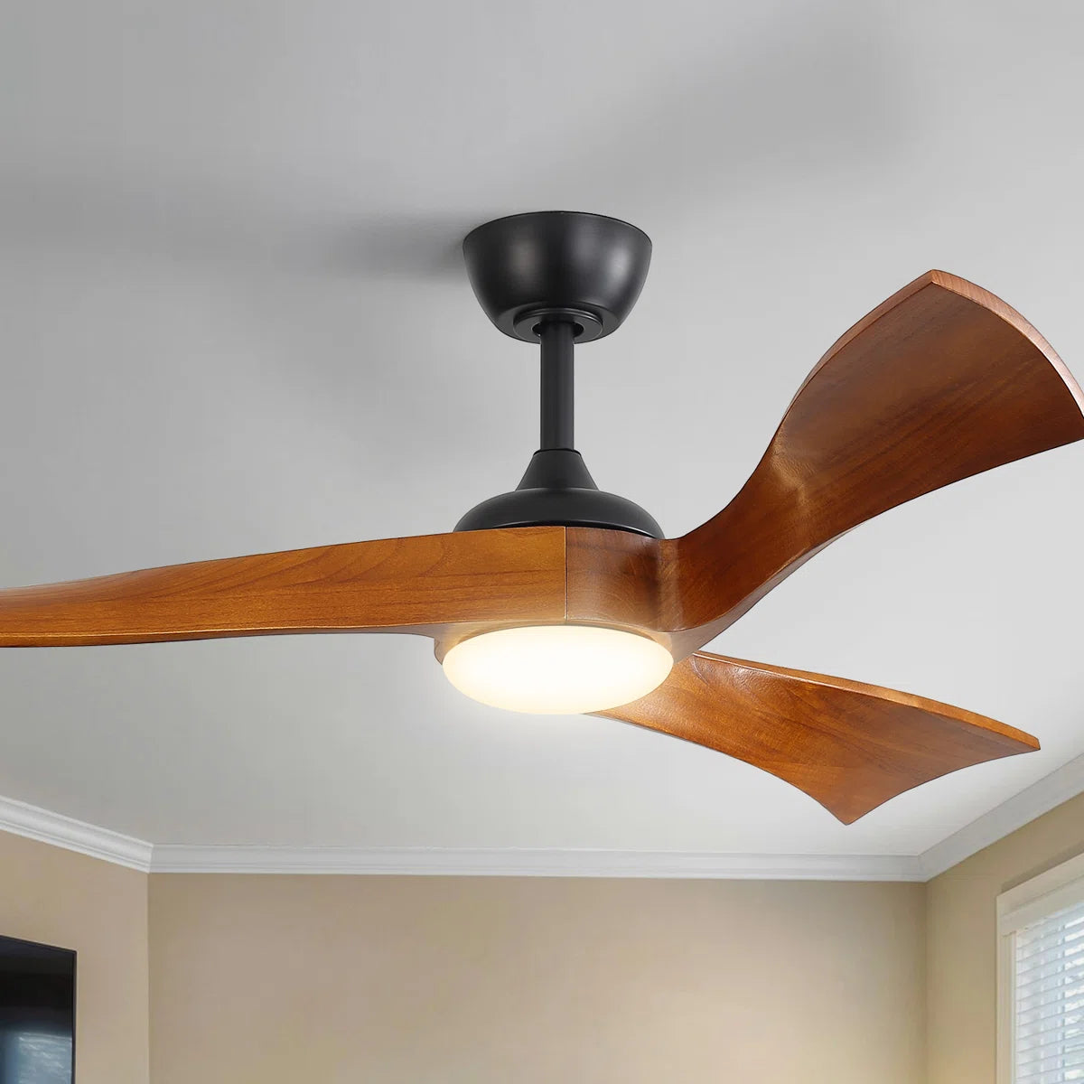 Kemp 52'' 3 - Blade Classic Propeller Ceiling Fan with Remote Control and LED Light Kit Included