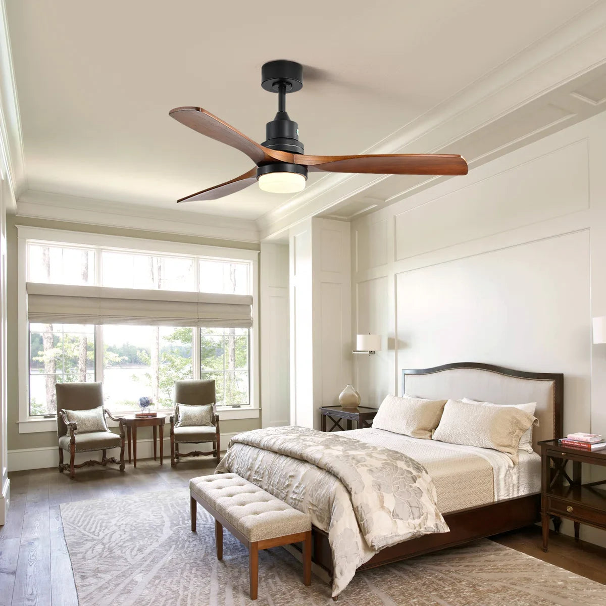 Nicola 52'' 3 - Blade Modern Ceiling Fan with Remote Control and Light Kit