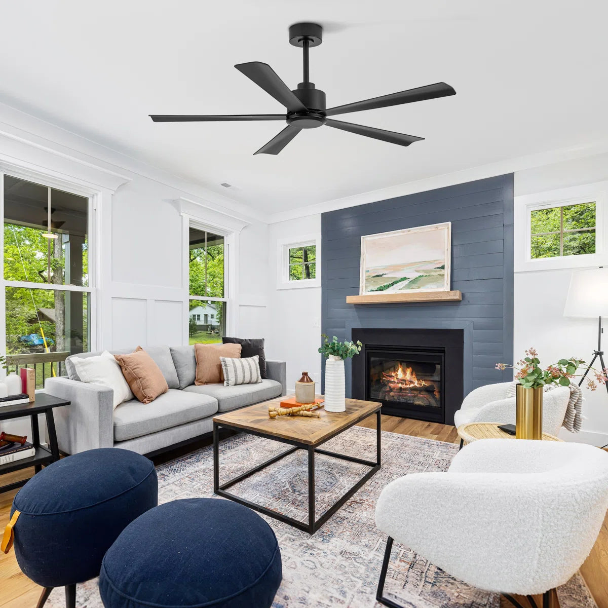 Ilze 52'' 5-Blade DC Motor Indoor/Covered Outdoor Lightless Ceiling Fan with Remote Control