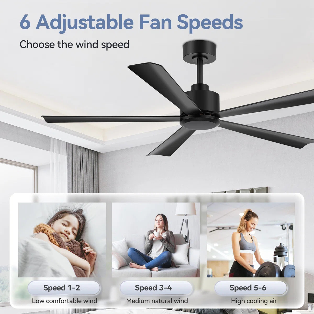 Ilze 52'' 5-Blade DC Motor Indoor/Covered Outdoor Lightless Ceiling Fan with Remote Control
